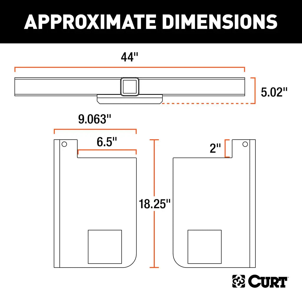 Universal Weld-On Trailer Hitch, 2-1/2" Receiver (Up to 44" Frames, 18" Drop) #15924
