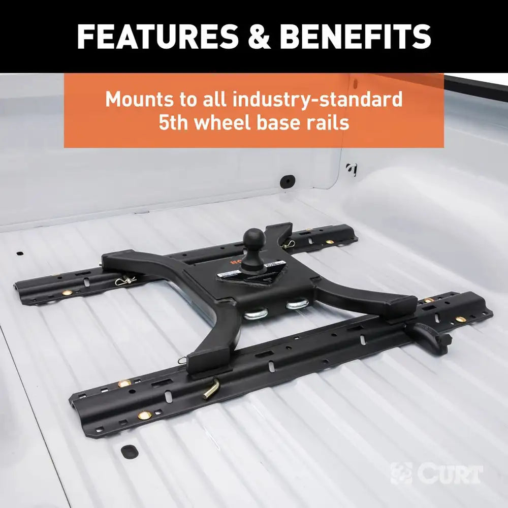 Hitch, Spyder 5Th Wheel Rail Gooseneck Hitch With 2-5/16" Ball, 25K #16085