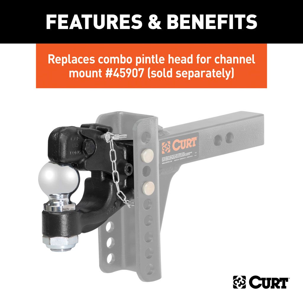 REPLACEMENT CHANNEL MOUNT BALL & PINTLE HITCH (2-5/16" BALL 13,000lbs) #45920