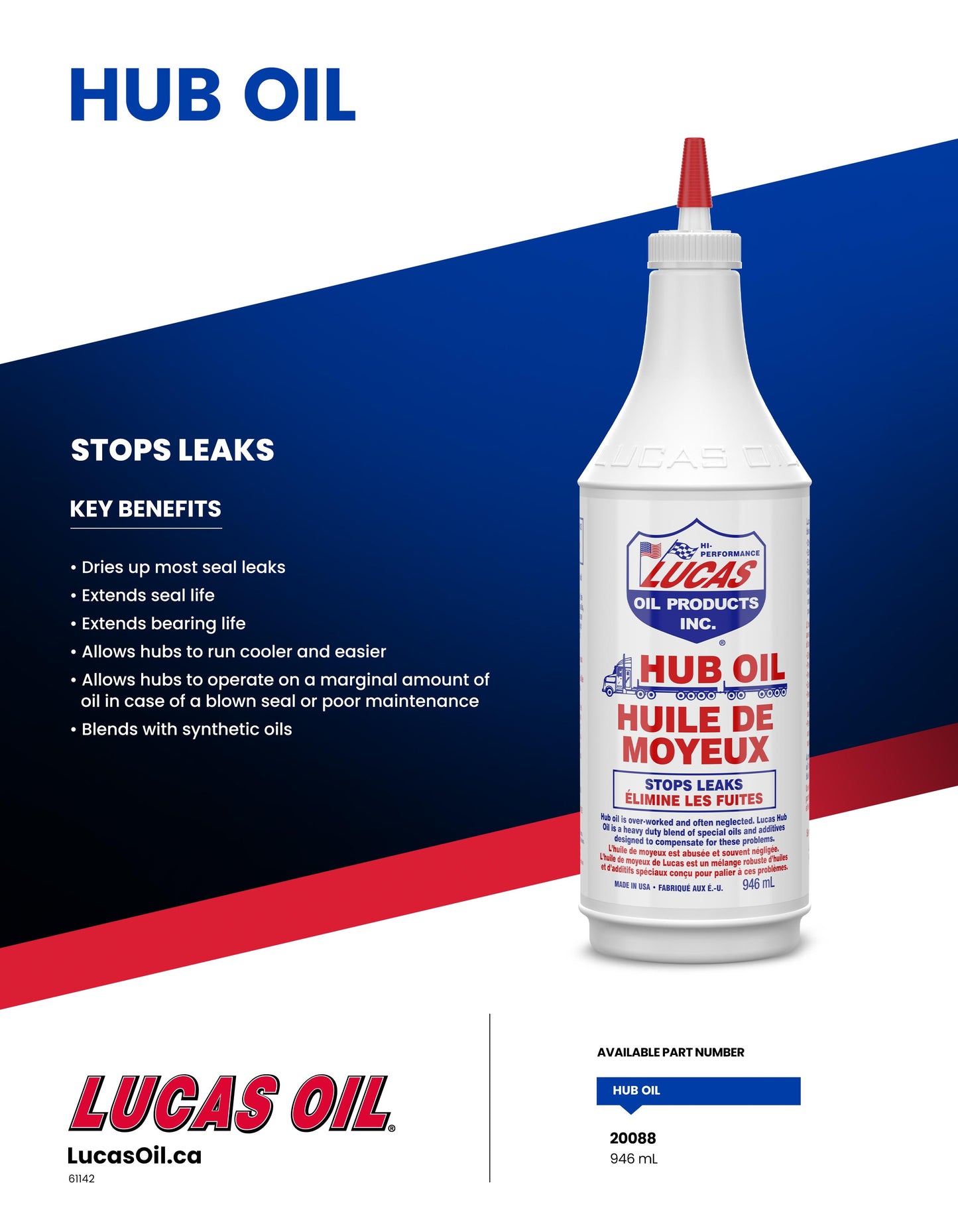 Lucas Oil HUB OIL (STOP LEAK) #20088