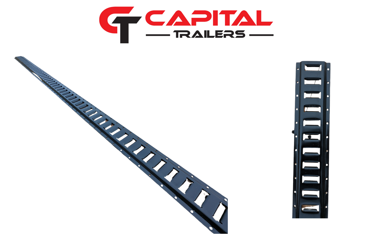 Tie Down, Horizontal E-Track - Black 2.5mm Thick 10ft Long #38-43501