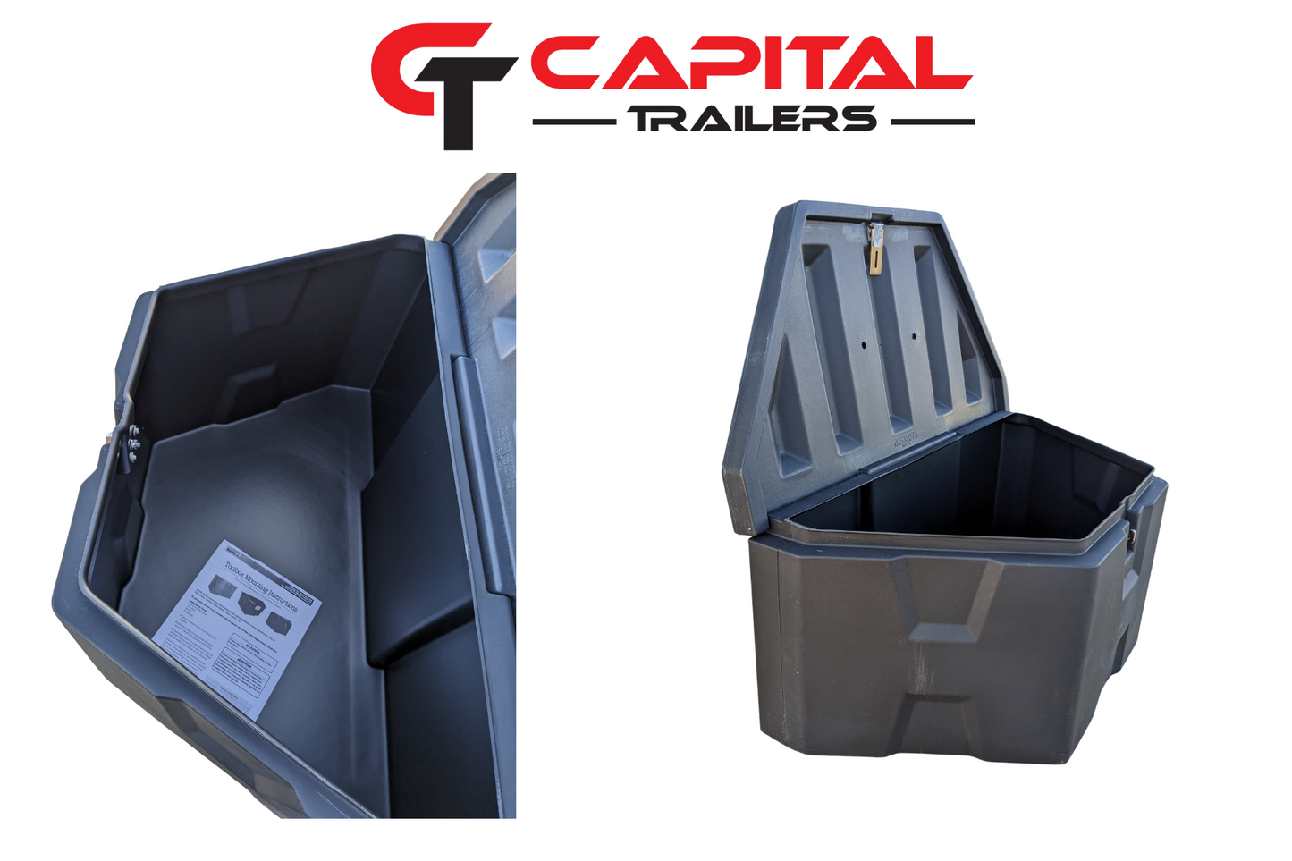 BLACK POLY TRAILER TONGUE TRUCK TOOL BOX