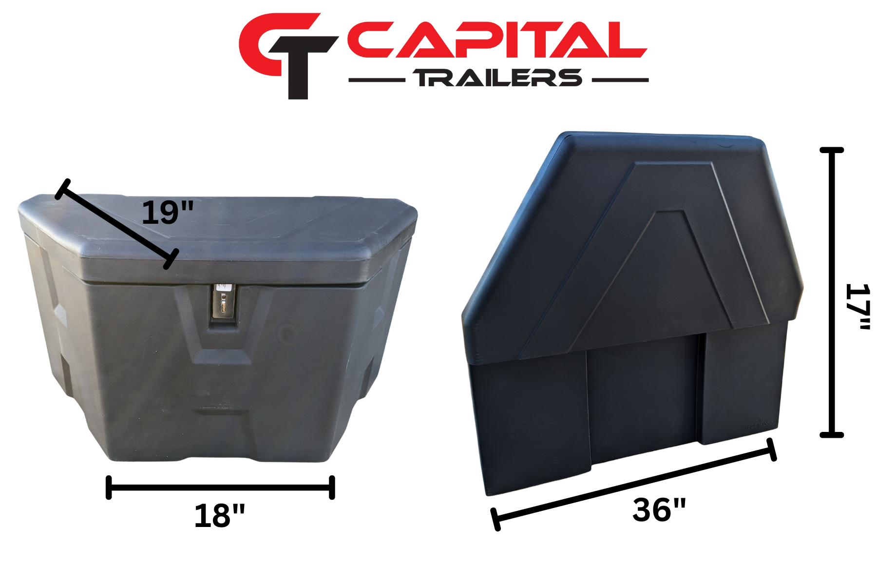 BLACK POLY TRAILER TONGUE TRUCK TOOL BOX Capital Trailer