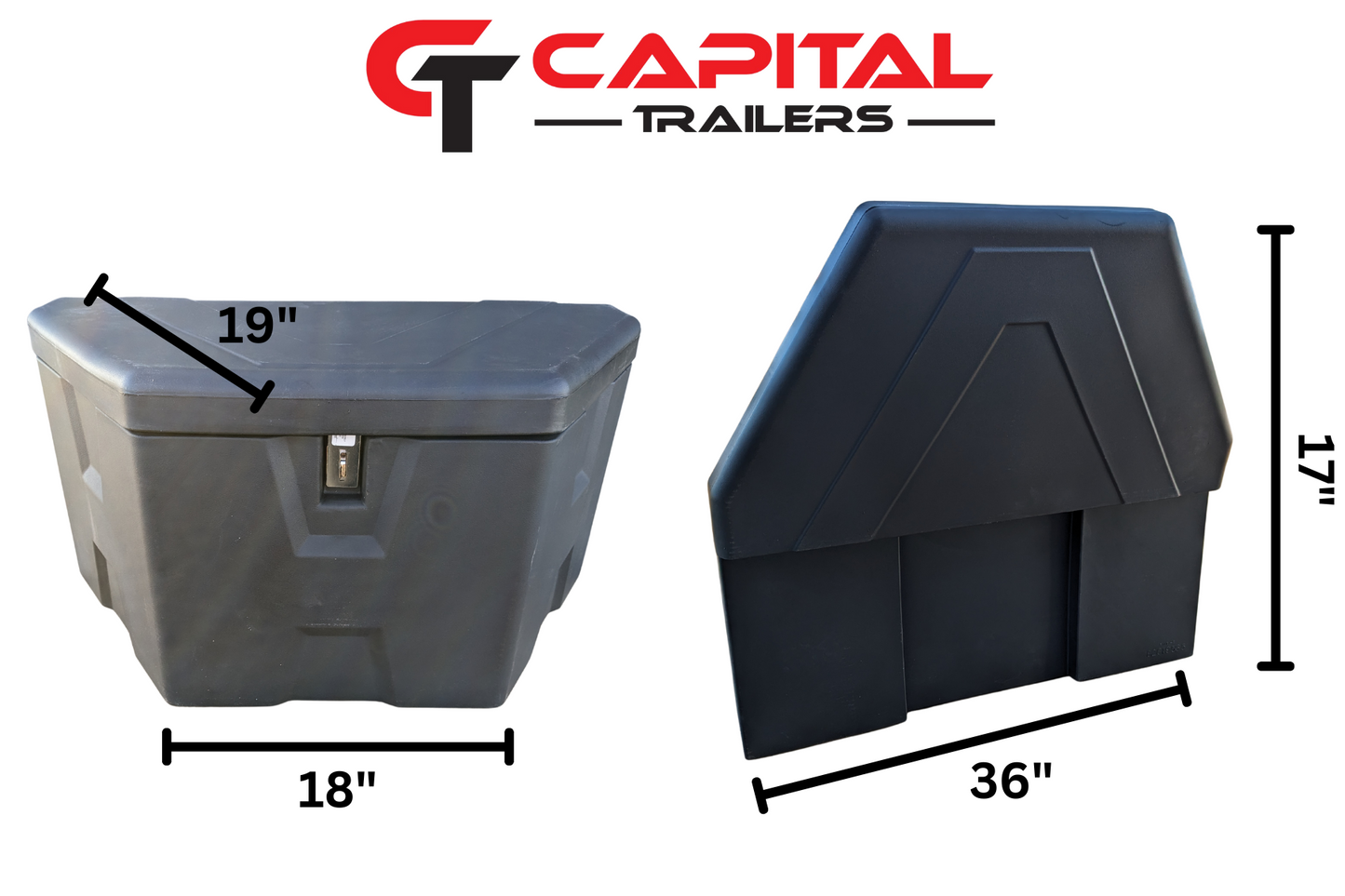 BLACK POLY TRAILER TONGUE TRUCK TOOL BOX