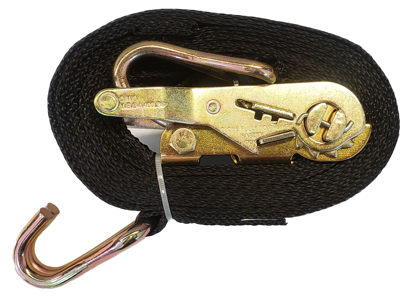 Strap, 1 x 20' Ratchet Strap w/ HD J Hook #RS1200101I