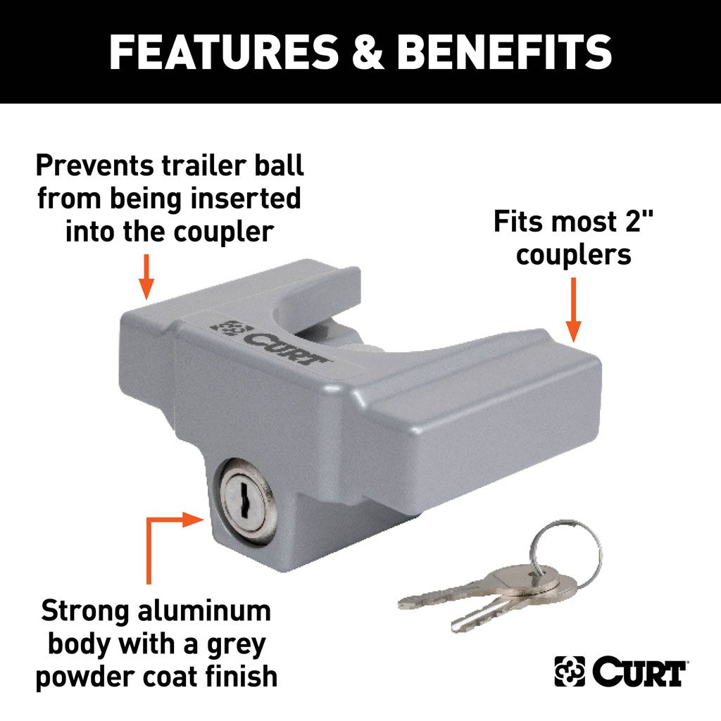 Lock, Trailer Coupler Lock ( Fits 1-7/8", 2" Couplers) #23079