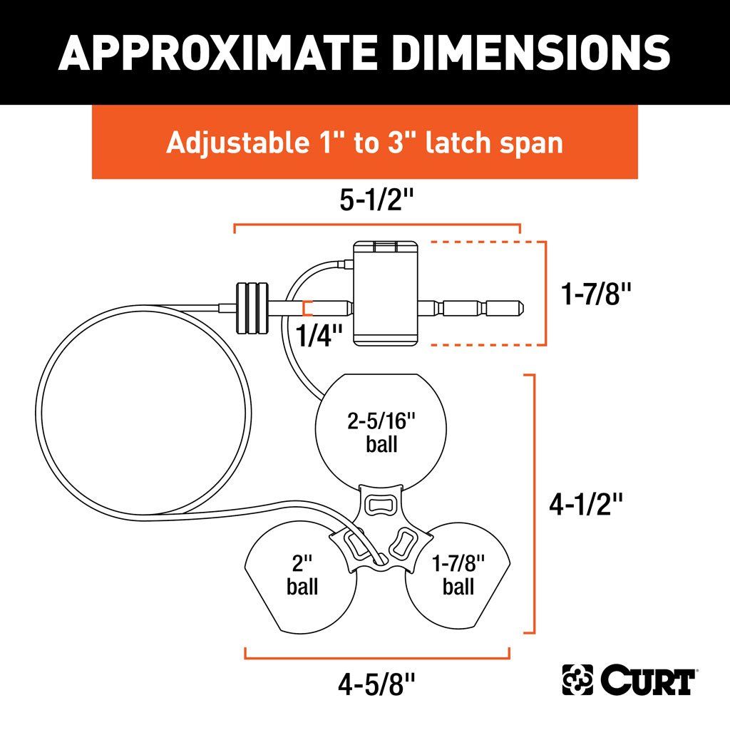 Lock, Universal Tri-Ball Trailer Coupler Lock #23082