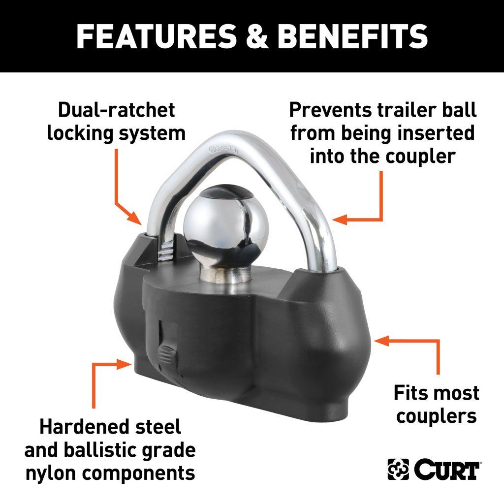 Lock, Universal Trailer Coupler Lock (Ballistic Nylon) #23179