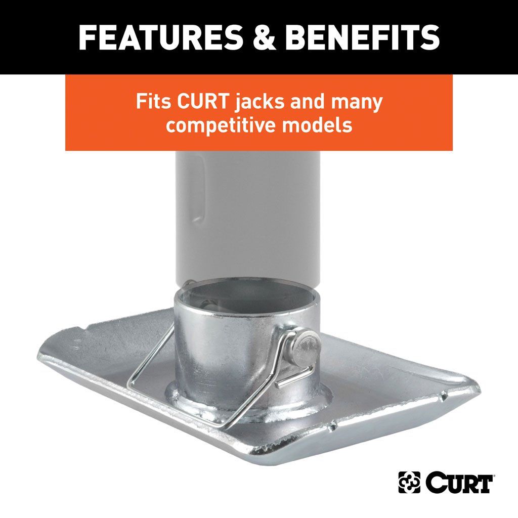 Jack, Pin-On Jack Foot 2000lbs 2" Tube, 1-11/16" Height #28273
