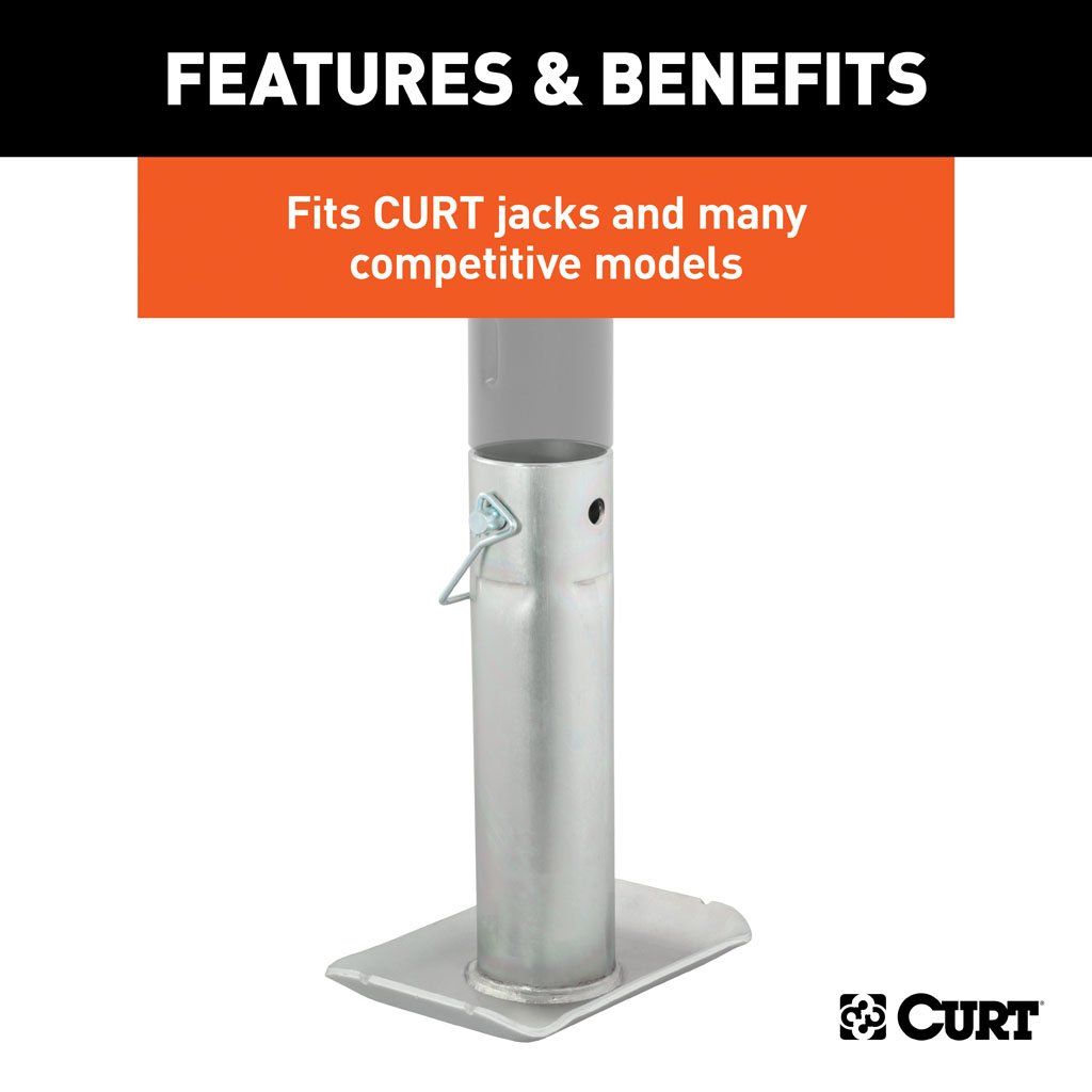 Jack, Pin-On Jack Foot 2000lbs 2" Tube, 8-1/2" Height #28275
