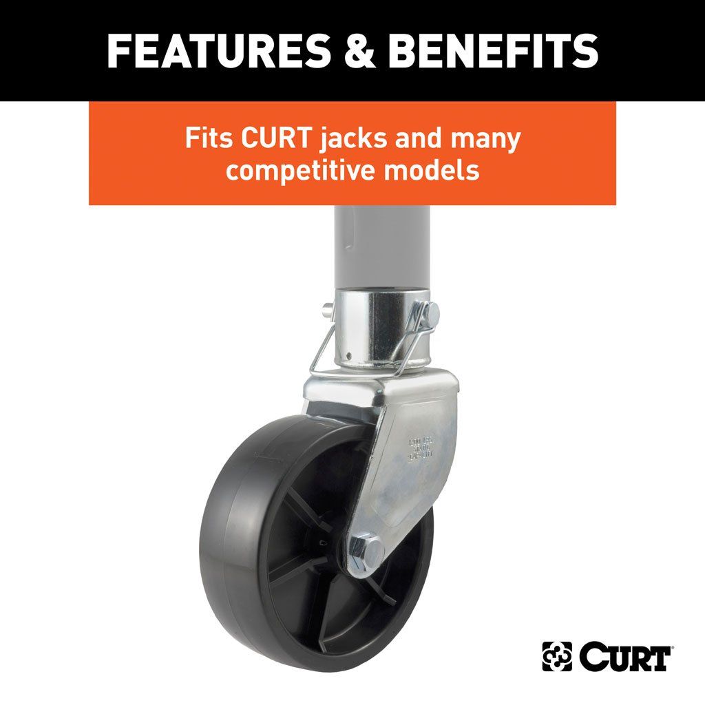 Jack, 6" JACK CASTER (FITS 2" TUBE, 1,200 LBS, PACKAGED) #28277