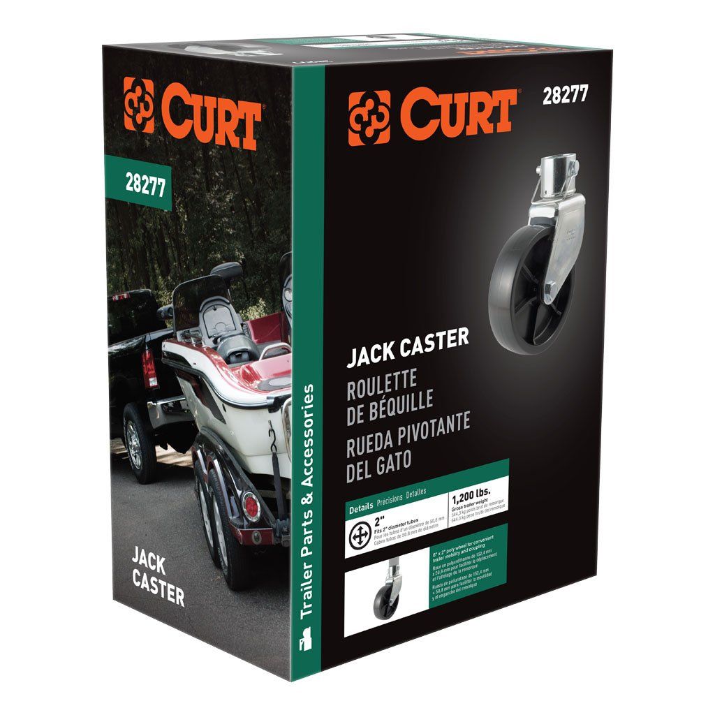 Jack, 6" JACK CASTER (FITS 2" TUBE, 1,200 LBS, PACKAGED) #28277