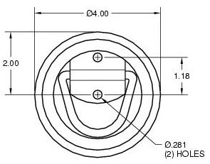 Tie Down, Flush (1200 lbs) #33-42702