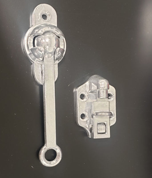 Door Hold Back, 4.5" Aluminum Ball & Socket Door Hold Back #34-62405