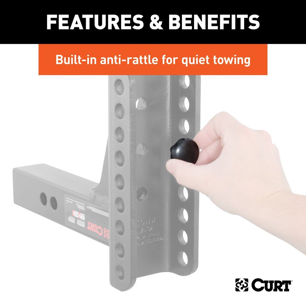 Ball Mount, Adjustable Channel Mount With Dual Ball 2" Shank, 6" Drop (14lbs) #45900
