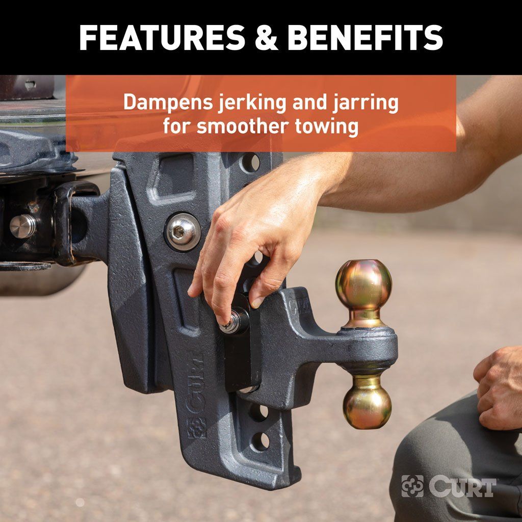 Ball Mount, Rebellion XD Adjustable Cushion Hitch 2-1/2" Shank, 2",2-5/16" Balls (20K) #45955