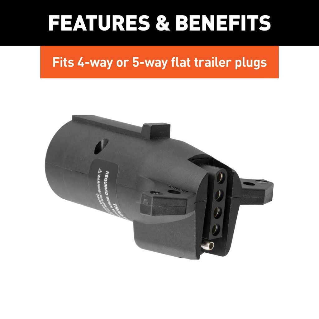 Plug, Led Electrical Adapter 7-Way RV Blade to 4 Or 5-Way Flat #57004