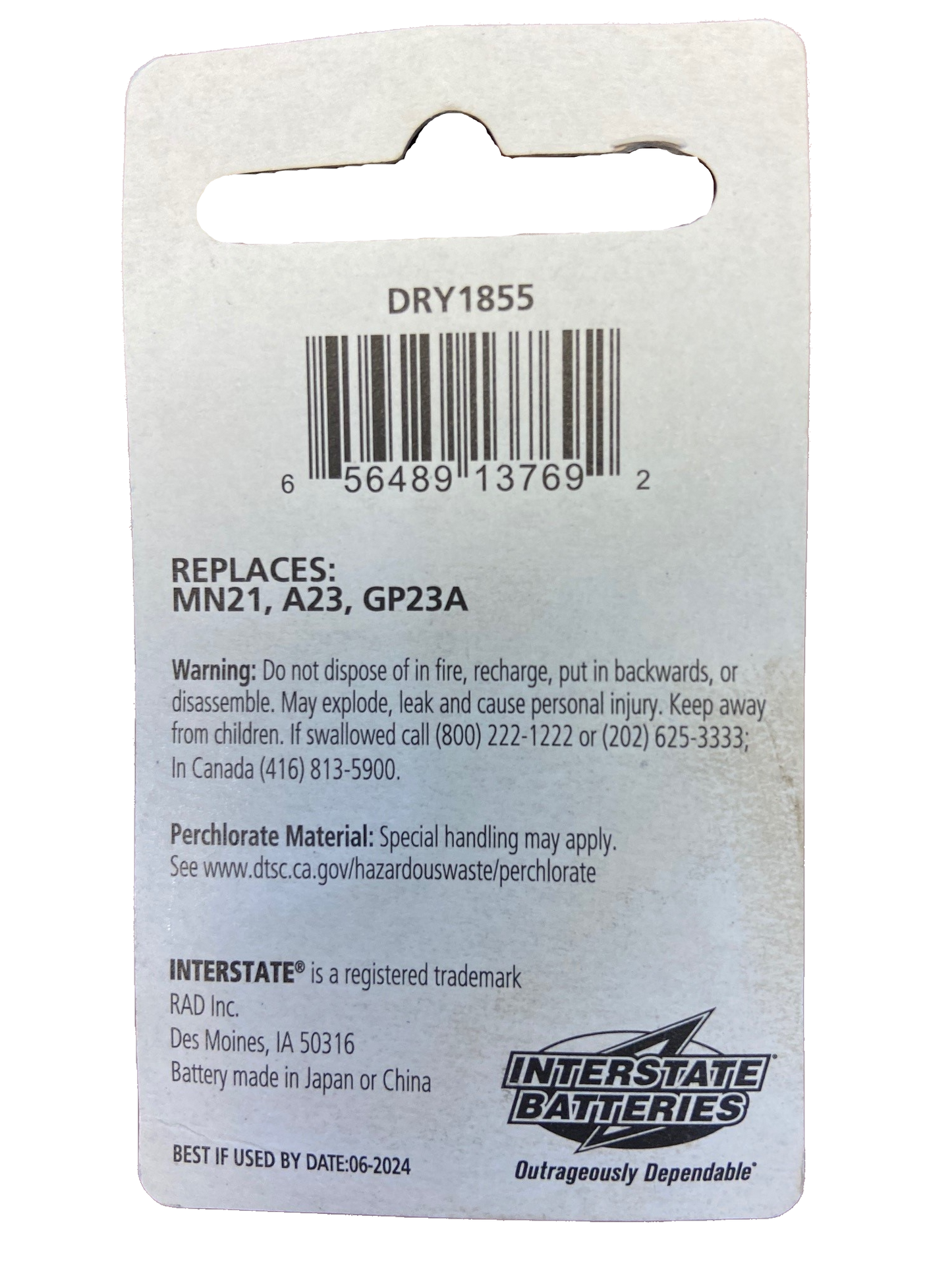Battery, A23 Battery #A23