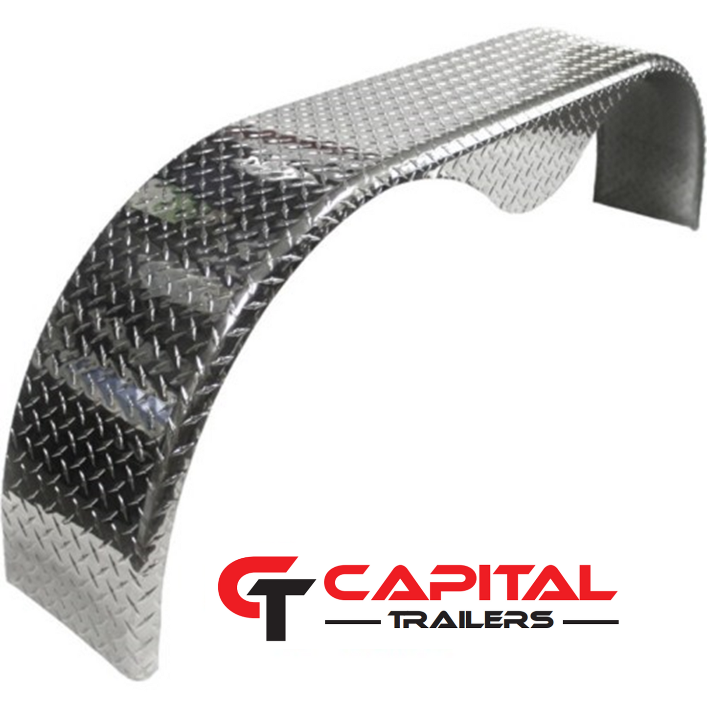 Fender, Aluminum Tandem Teardrop Fender 9″w x 72″ ATP Checkerplate Alum – FAC972056