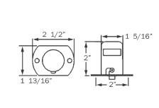 Light, License Light Armored Steel Surface Mount, Single Wire Self-Grounding #LP-21CB