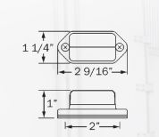 Light, Mini Surface Mount License Light, Two-Wire, 18-in. Leads #LP-31C18B