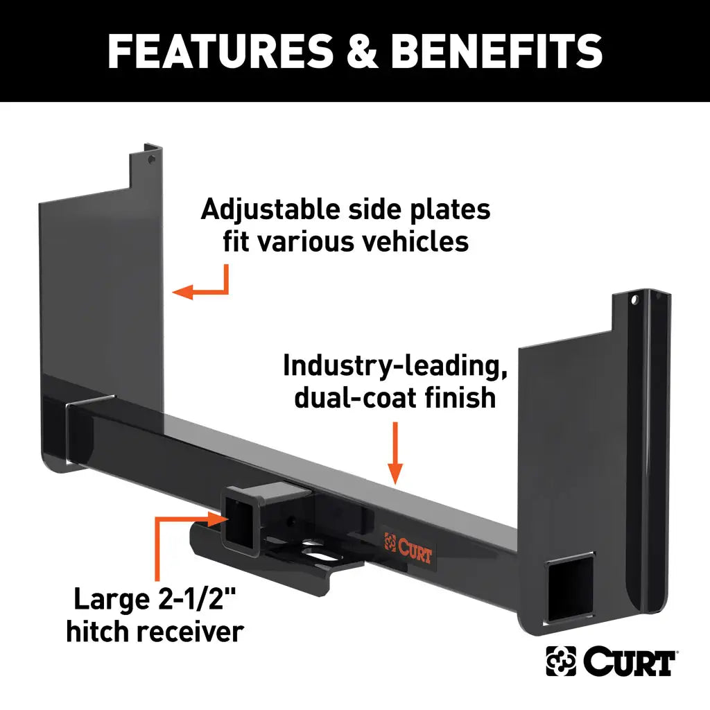 Universal Weld-On Trailer Hitch, 2-1/2" Receiver (Up to 44" Frames, 18" Drop) #15924