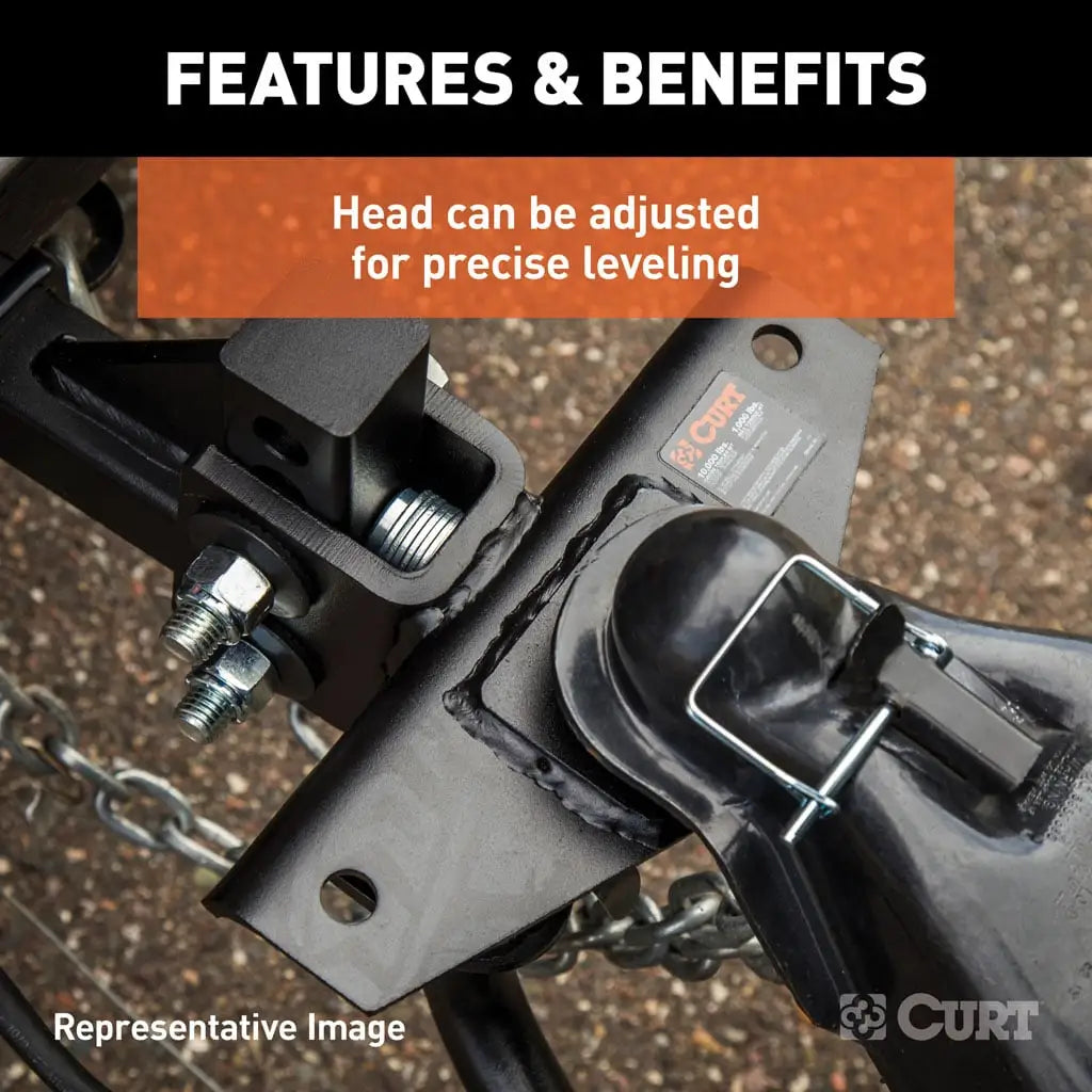 Round Bar Weight Distribution Hitch with Lubrication, Sway Control (10-14K) #17063