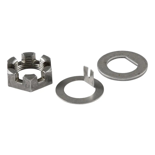 Spindle Nut Kit, 2,200-8000 lb. Axles, 1"-14 Thread Size, D-Flat & Tang Washer #34657