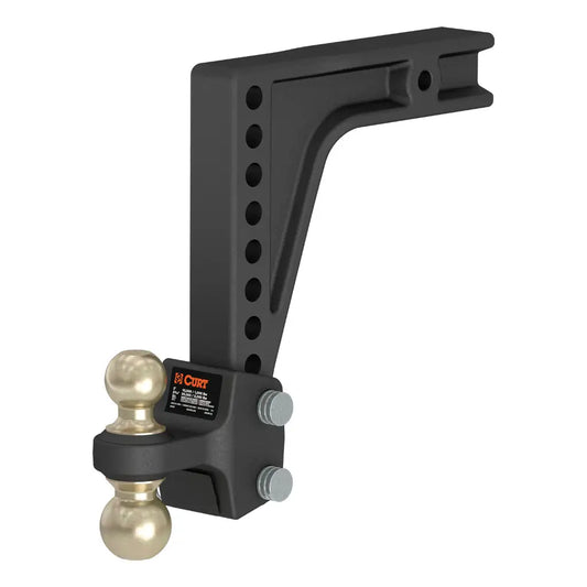 HD Deep-Drop Adjustable Hitch Ball Mount with Dual Ball, 2-1/2" Shank, 20K #45939