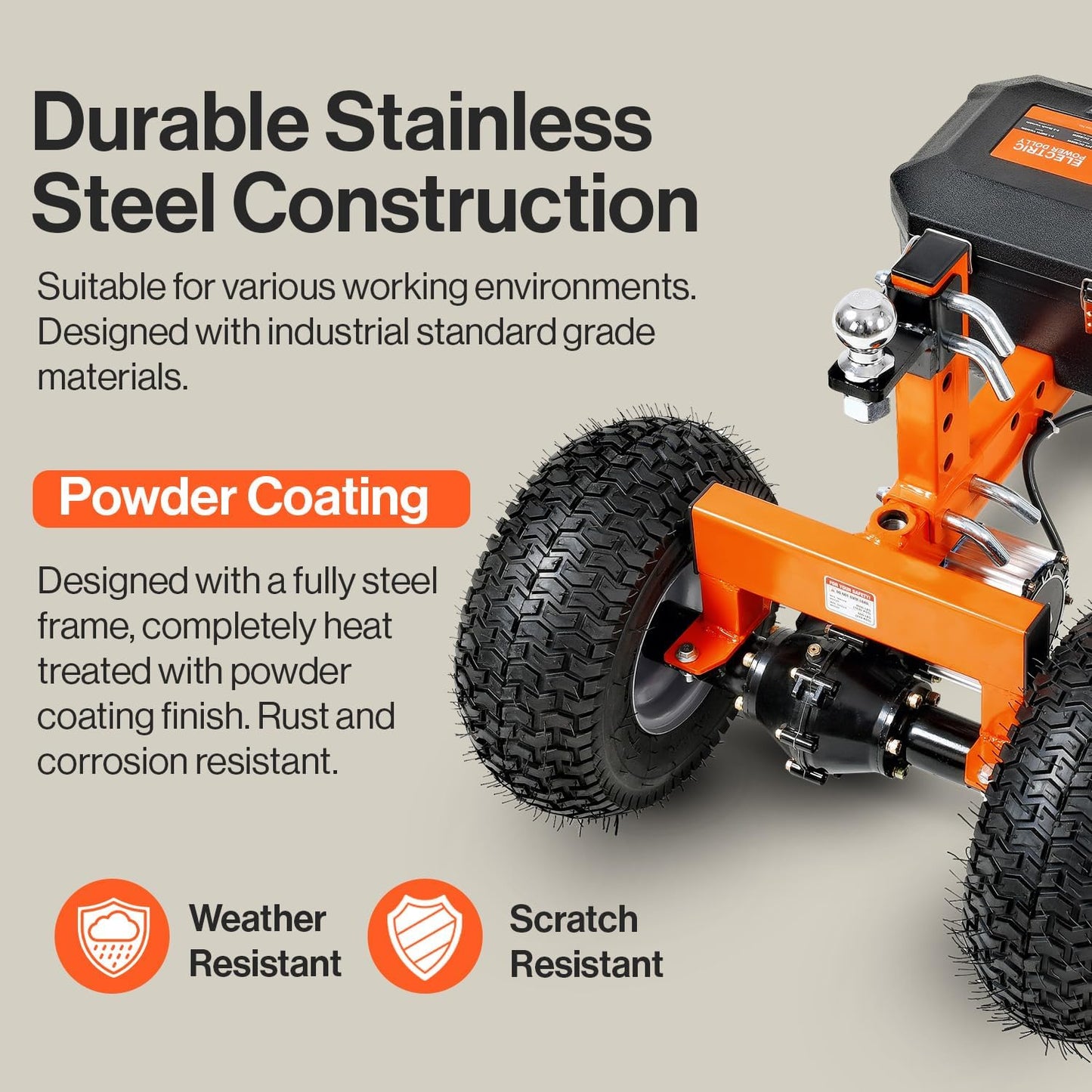 SuperHandy Electric Trailer Dolly, 3600-lb Towing Capacity
