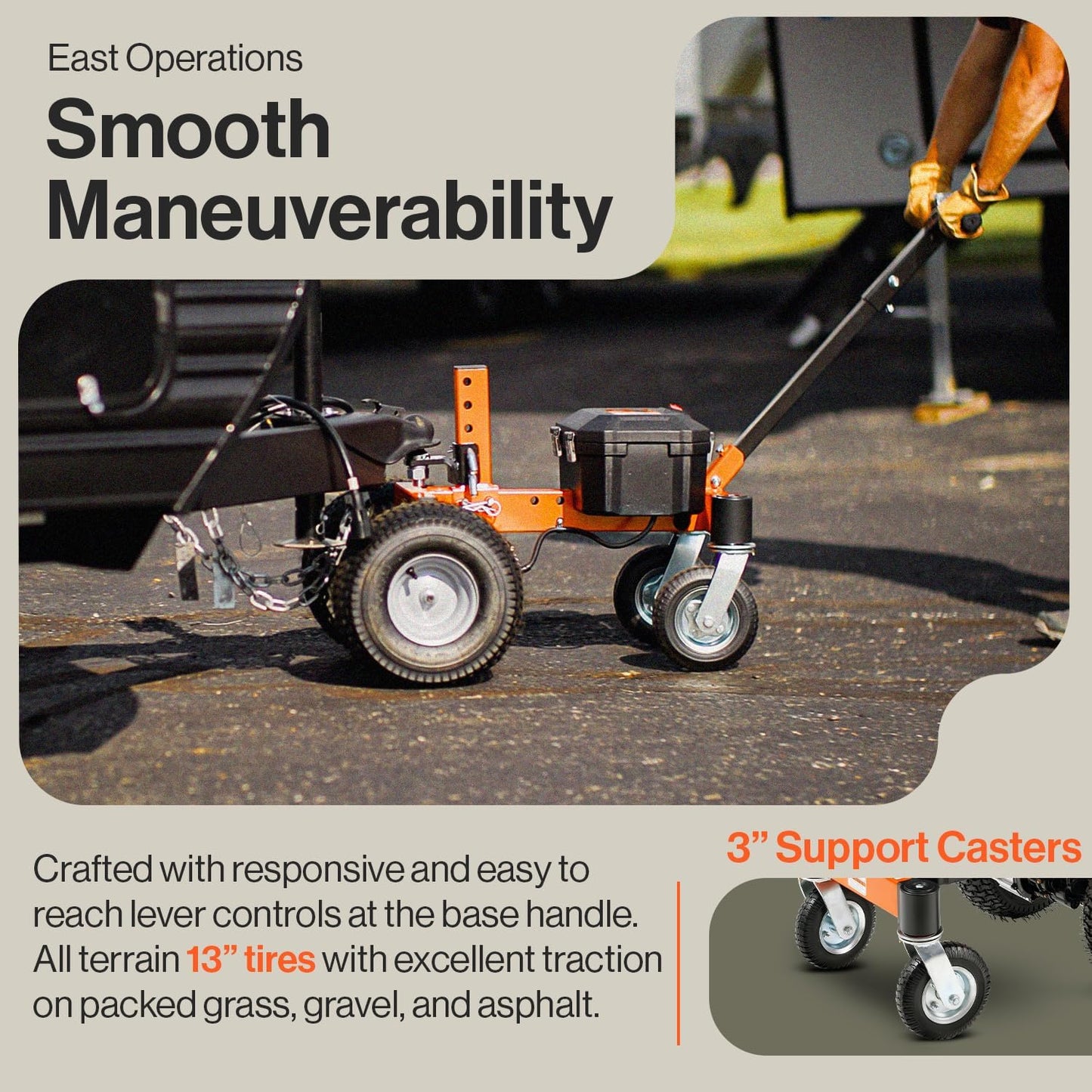 SuperHandy Electric Trailer Dolly, 3600-lb Towing Capacity
