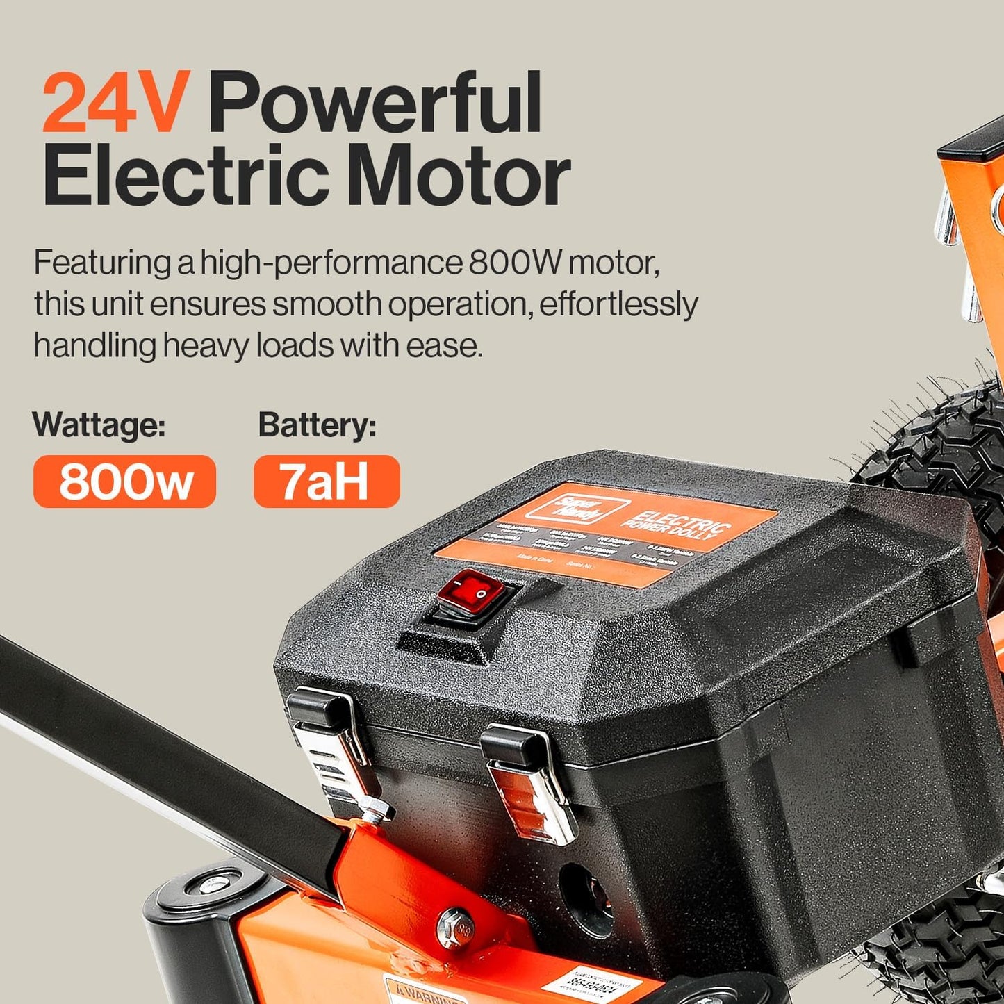SuperHandy Electric Trailer Dolly, 3600-lb Towing Capacity