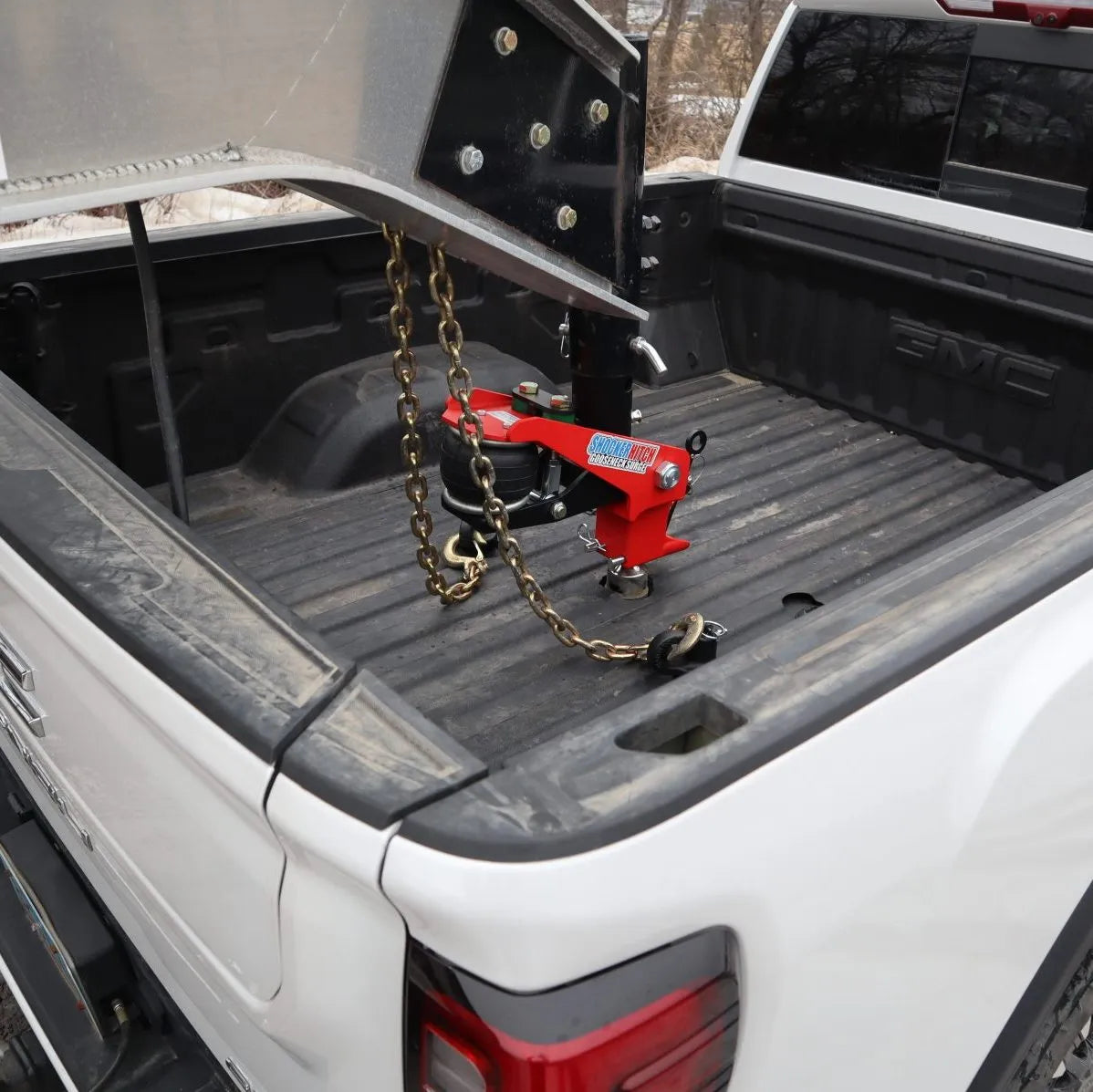 Shocker 30K Longbox Gooseneck Surge Air Hitch & Shift Lock Coupler for 2-5/16″ Ball