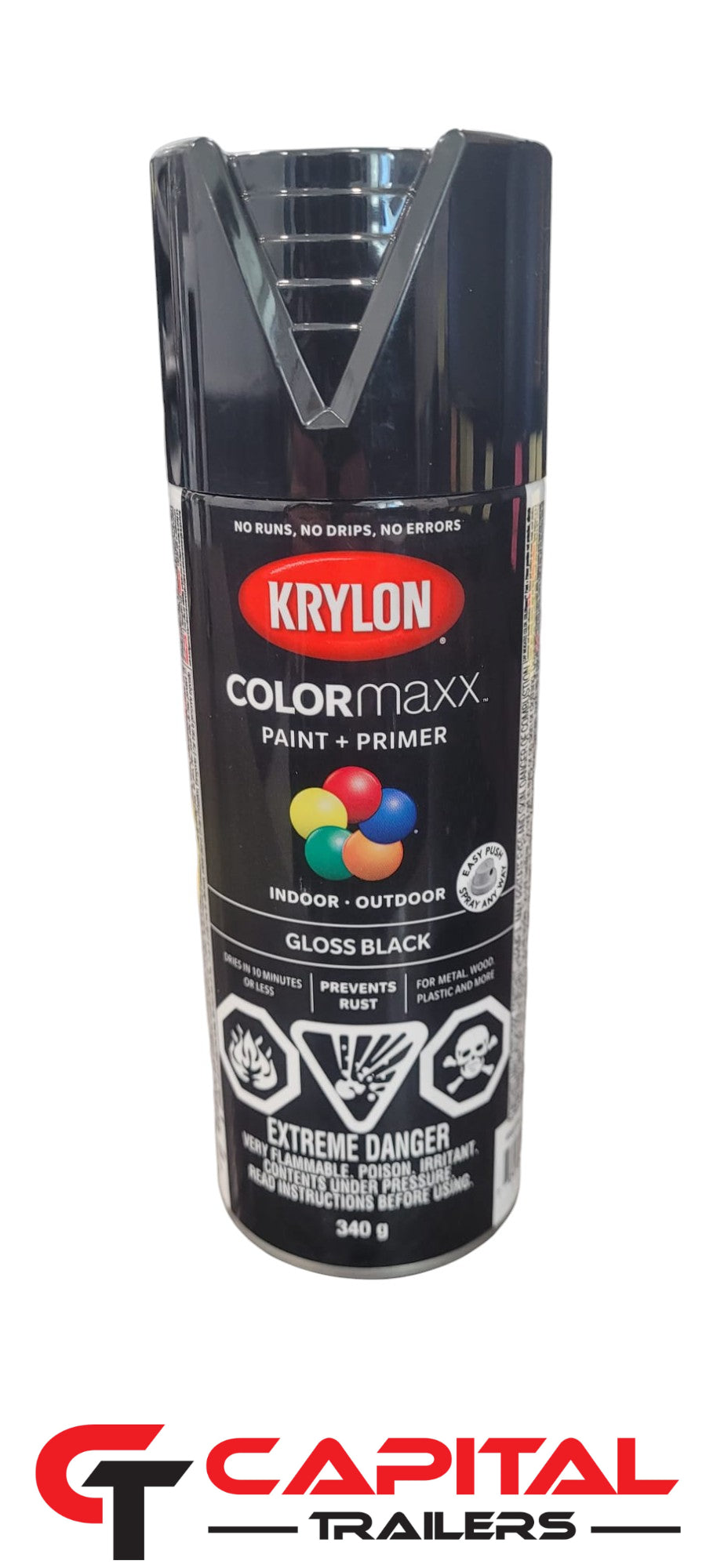 Paint, Krylon Colormaxx Gloss Black #KRY 45505