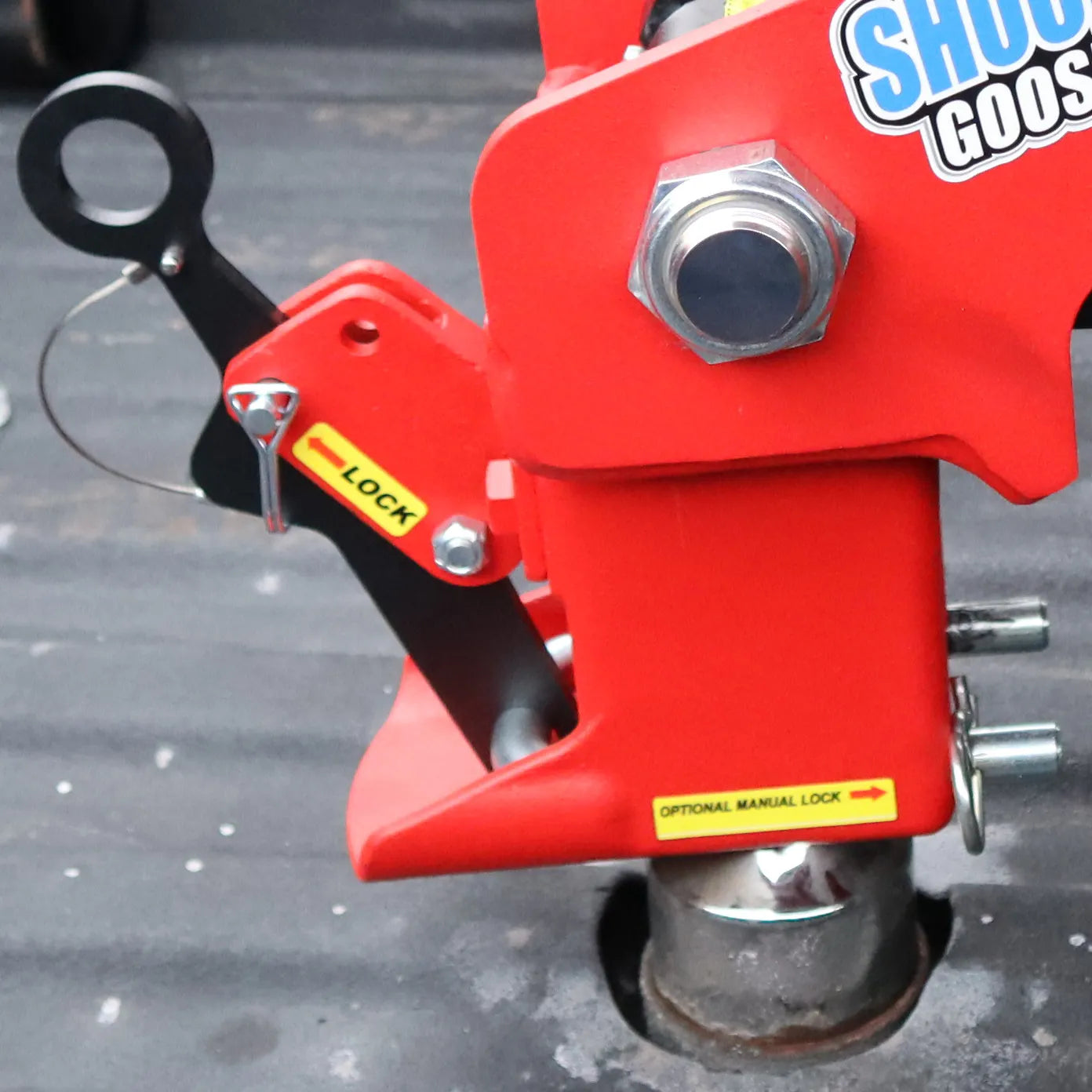 Shocker 30K Longbox Gooseneck Surge Air Hitch & Shift Lock Coupler for 2-5/16″ Ball
