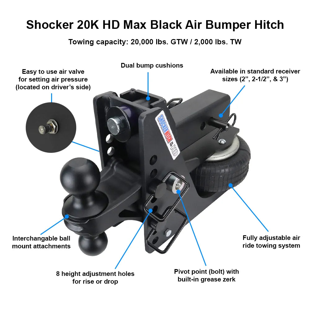 Shocker 20K HD Max Air Drop Hitch