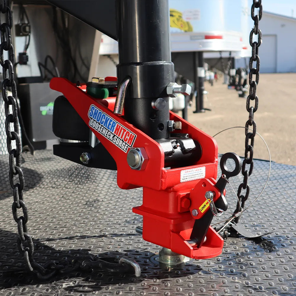 Shocker 30K Longbox Gooseneck Surge Air Hitch & Shift Lock Coupler for 2-5/16″ Ball
