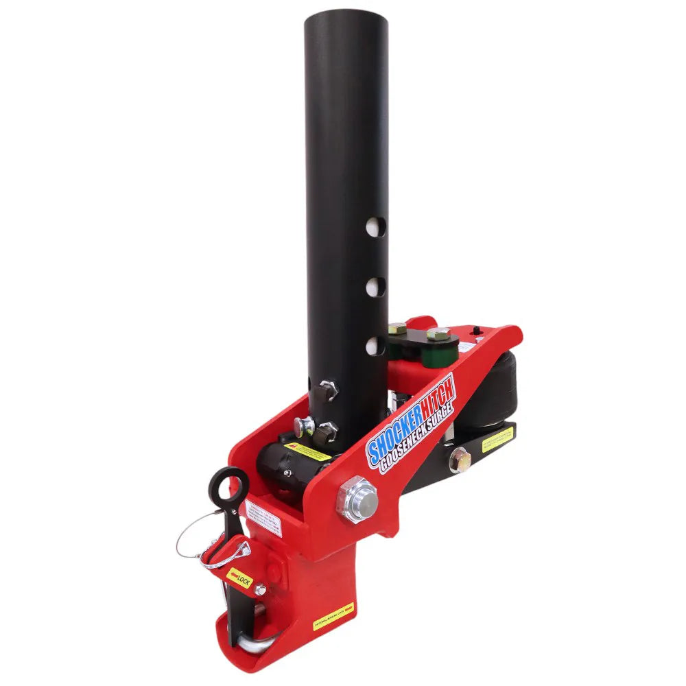 Shocker 30K Longbox Gooseneck Surge Air Hitch & Shift Lock Coupler for 2-5/16″ Ball