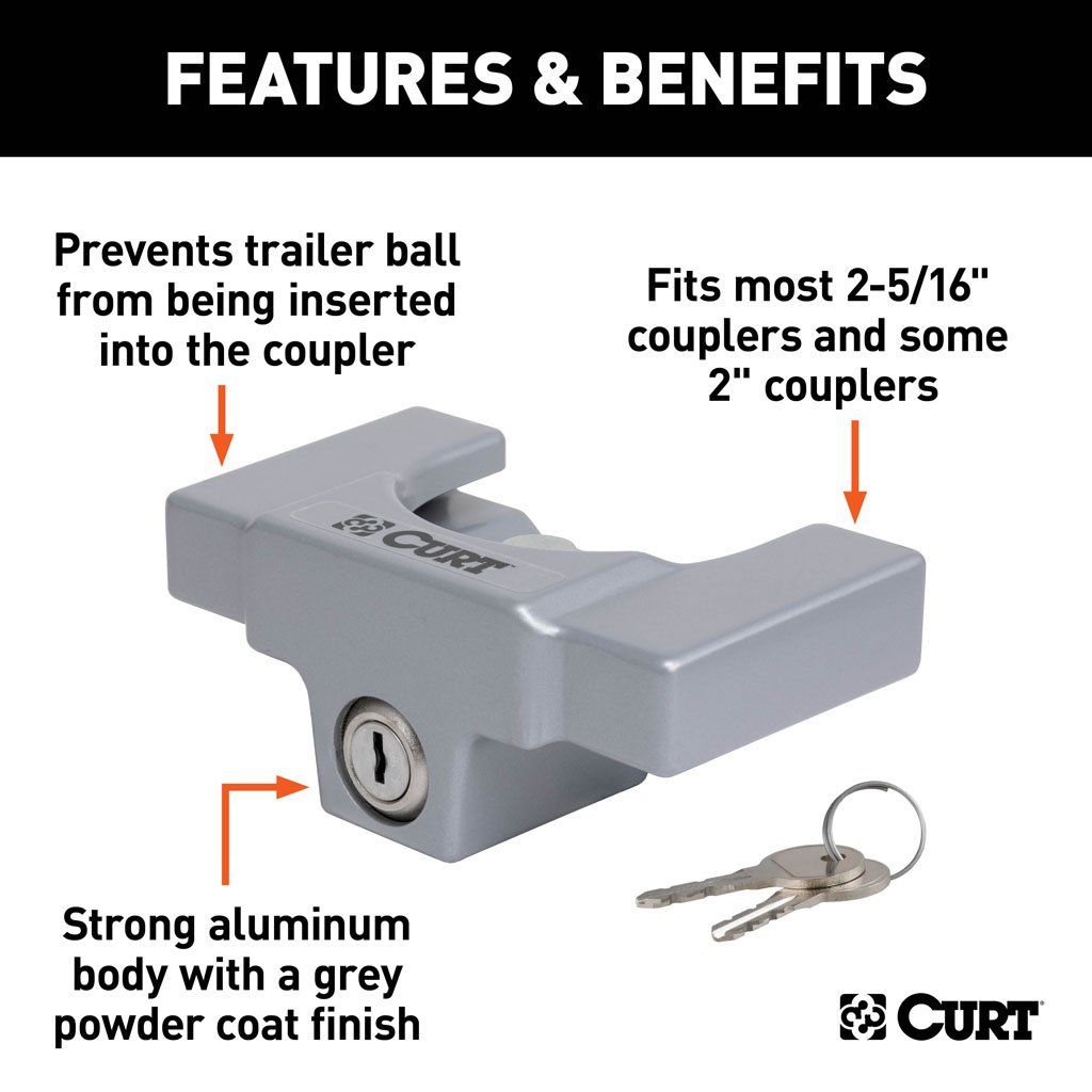 Lock, Trailer Coupler Lock (Fits 2-5/16" Couplers) #23081