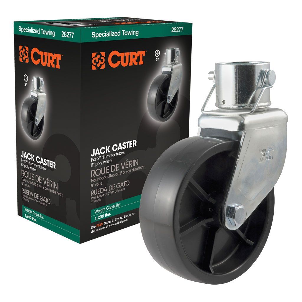 Jack, 6" JACK CASTER (FITS 2" TUBE, 1,200 LBS, PACKAGED) #28277