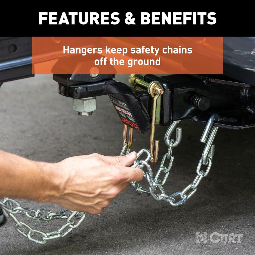 Chain, Trailer Safety Chain Holder Bracket 2" Shank #45806