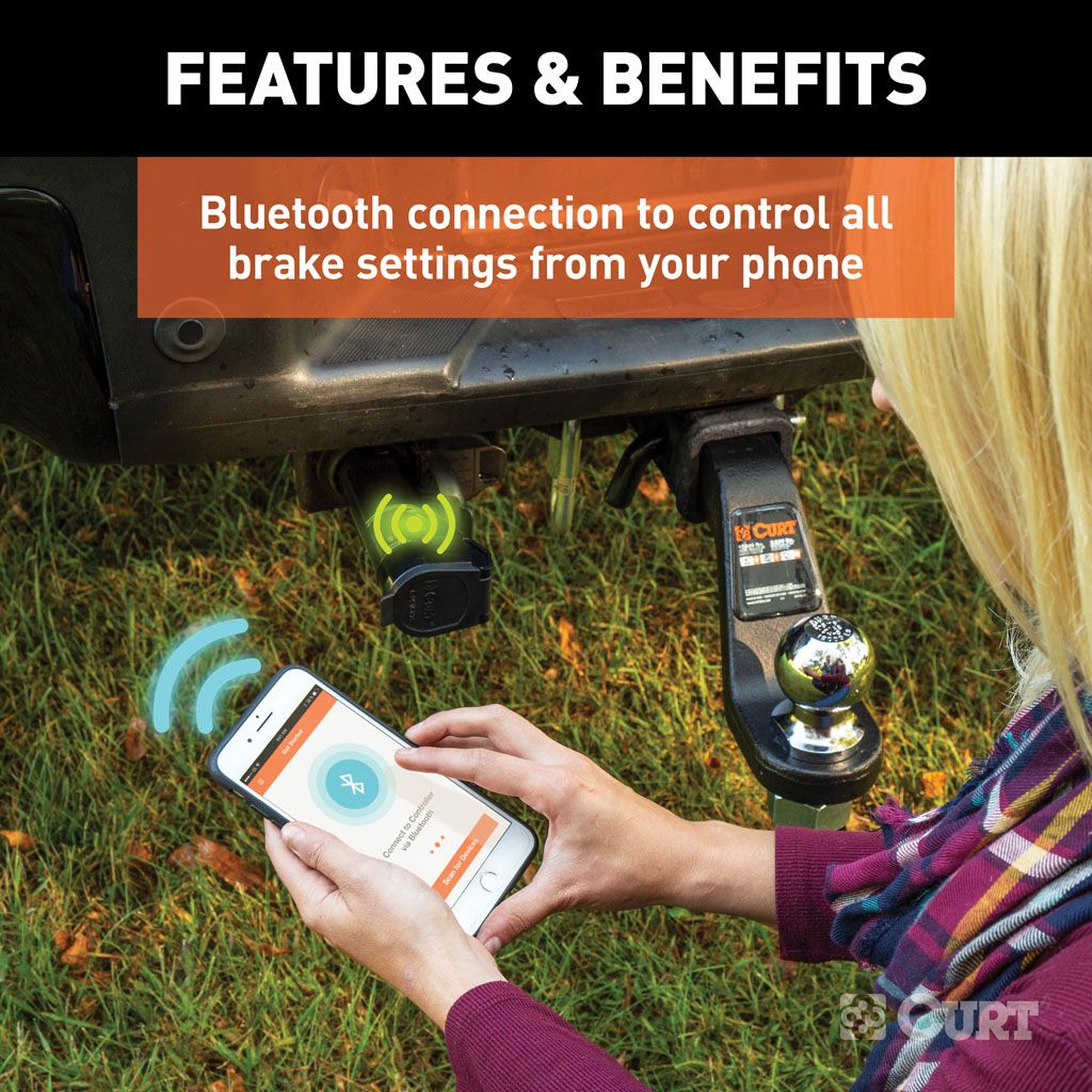 Plug, Echo Mobile Trailer Brake Controller 7-Way Bluetooth, Smartphone Connection #51180