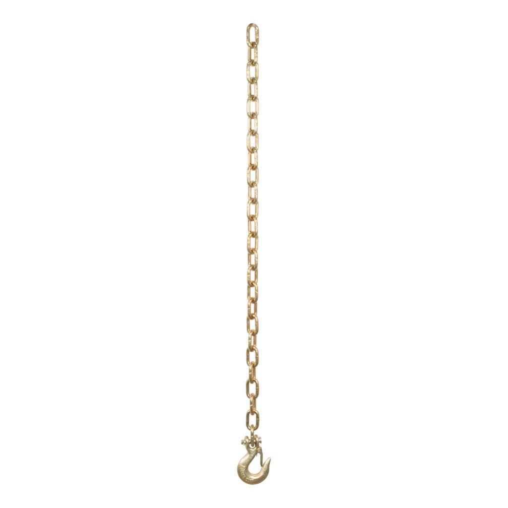 Chain, 1/4" Safety Chain 35" length With 1 Clevis Hook (12,600 LBS, Yellow Zinc)#80303