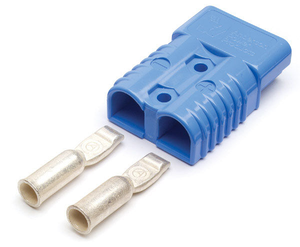 2. Connect Wire Connecter, 2 GA Quick Connect Cable End Blue Plastic #25-5616 ...