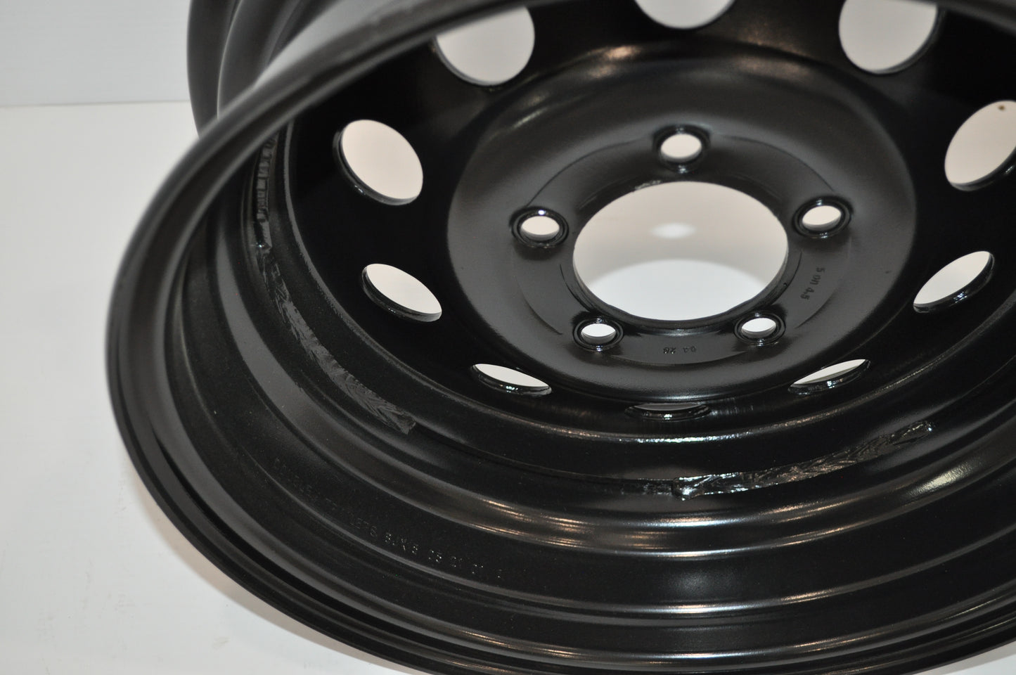 Wheel, 15" Steel Mod Black 5 Hole Rim 5 On 4-1/2" #SMB15X5R