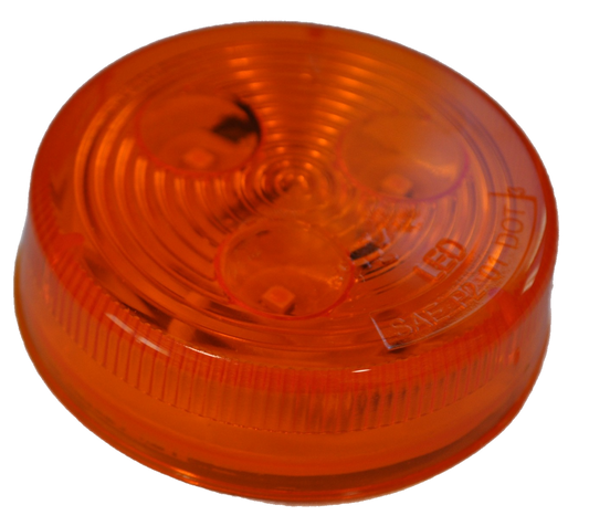 Light, 2.5” Round Amber Marker/Clearance LED Light (3 diode) #MCL-57AB