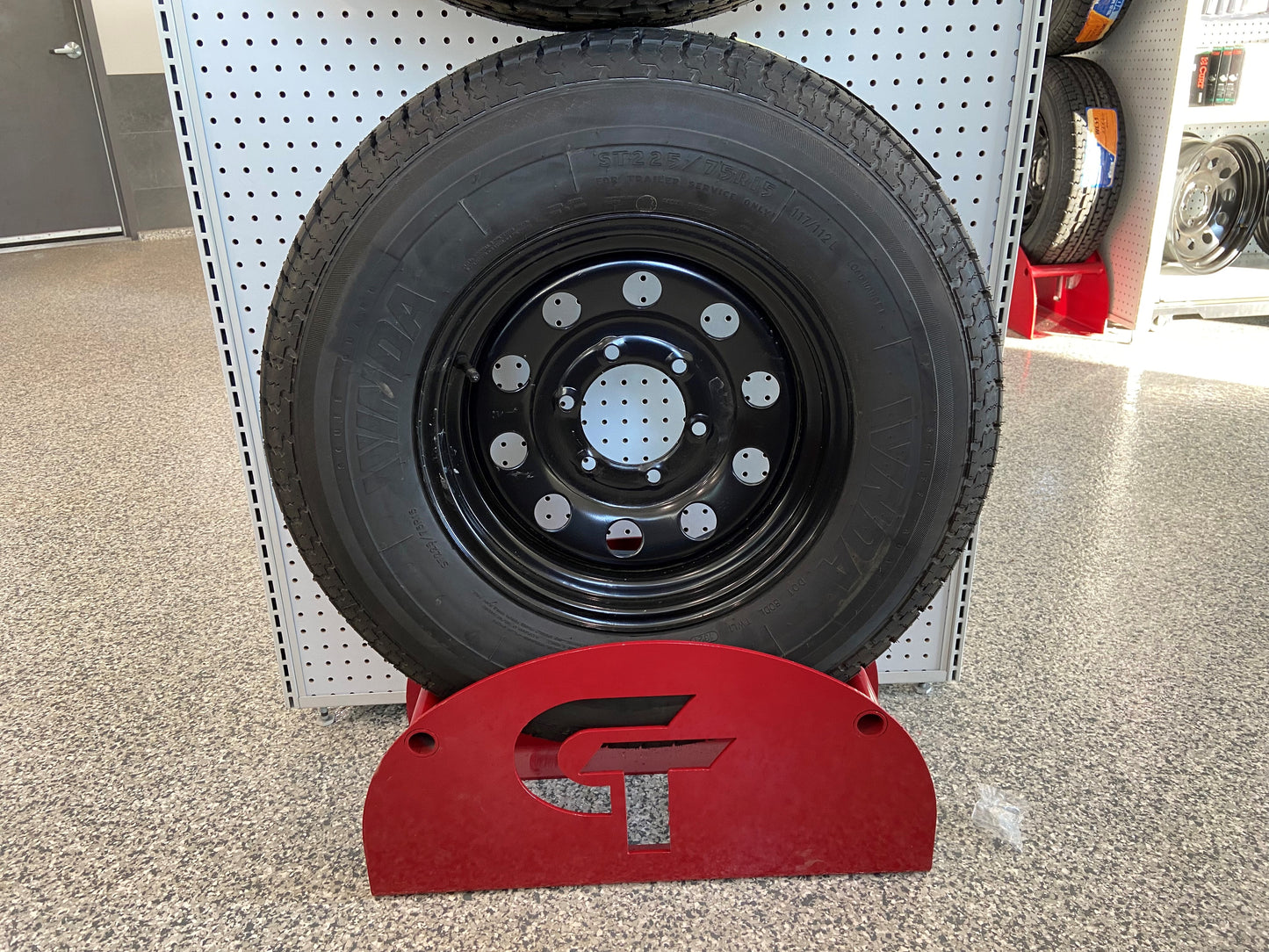 Tire/Wheel, # ST225/75R15 10 PLY TIRE W/RIM w/Tire Fee $4