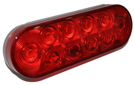 Light, 6” Oval Red Stop/Turn/Tail LED Light (10 Diode)#STL-72RB