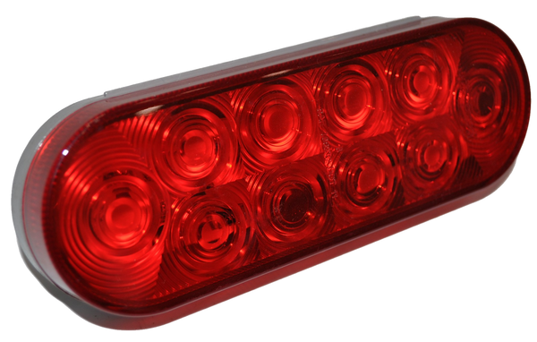 Light, 6” Oval Red Stop/Turn/Tail LED Light (10 Diode)#STL-72RB ...