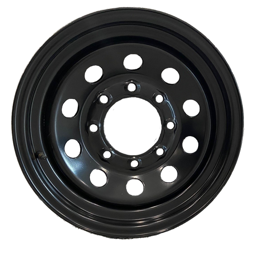 Wheel, 16" Steel Modular Black 8 Hole Rim 8 On 6.5 #SMB16X8R